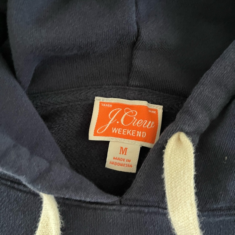 J Crew Striped rib hoodie in original cotton terry - Picture 3 of 6